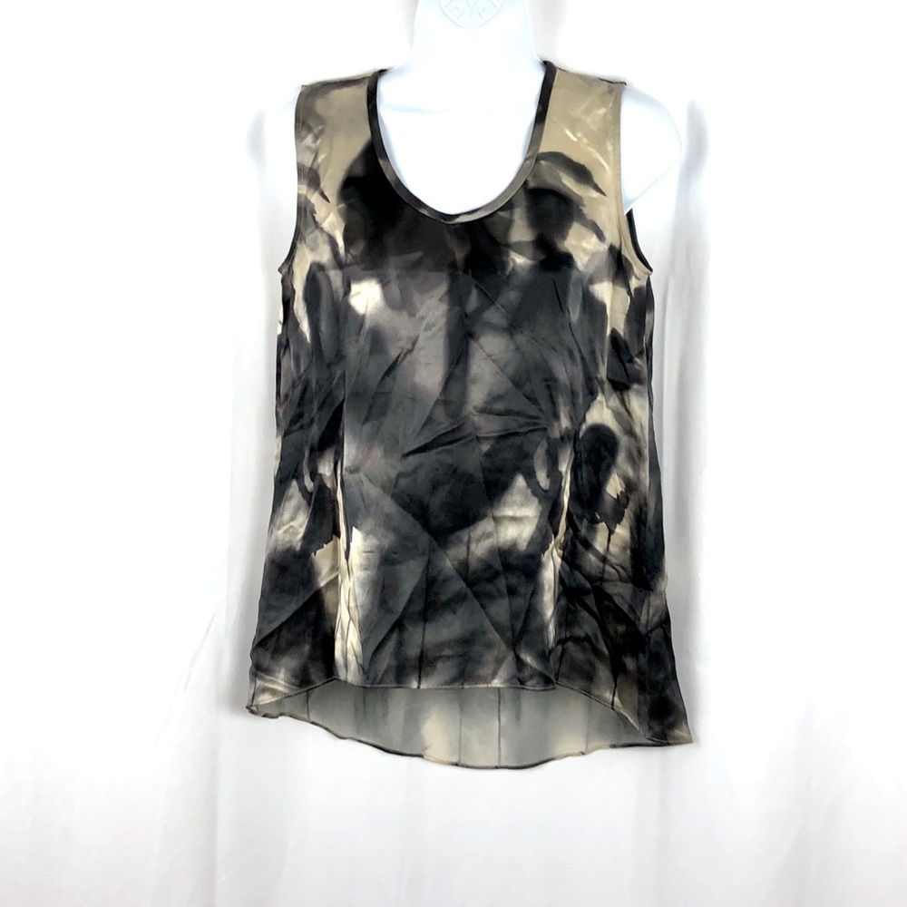 Eileen Fisher Silk abstract print tank top SP